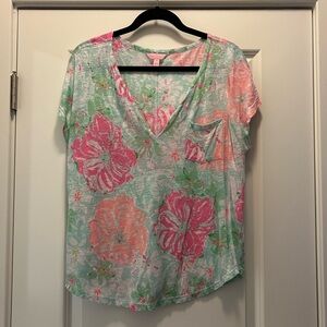 Lilly Pulitzer Linen V-Neck Top